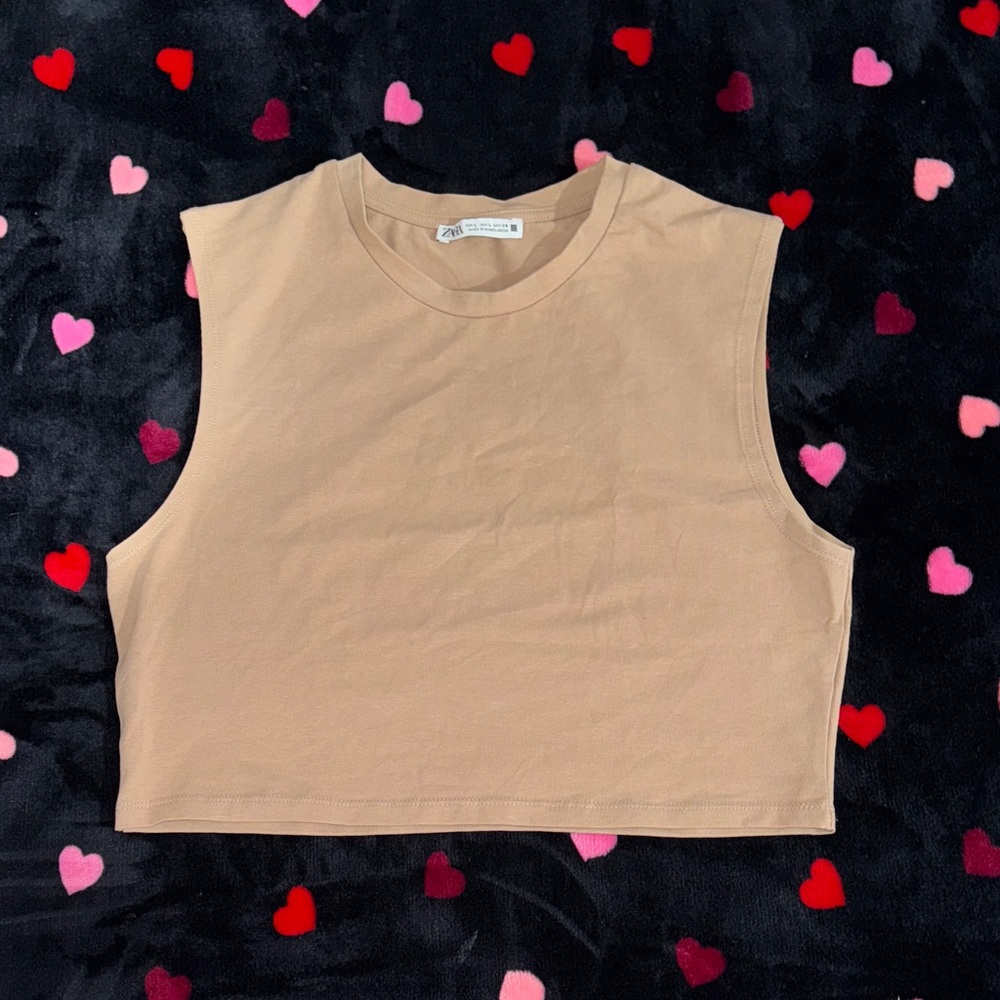 Zara Tan Muscle Tee
